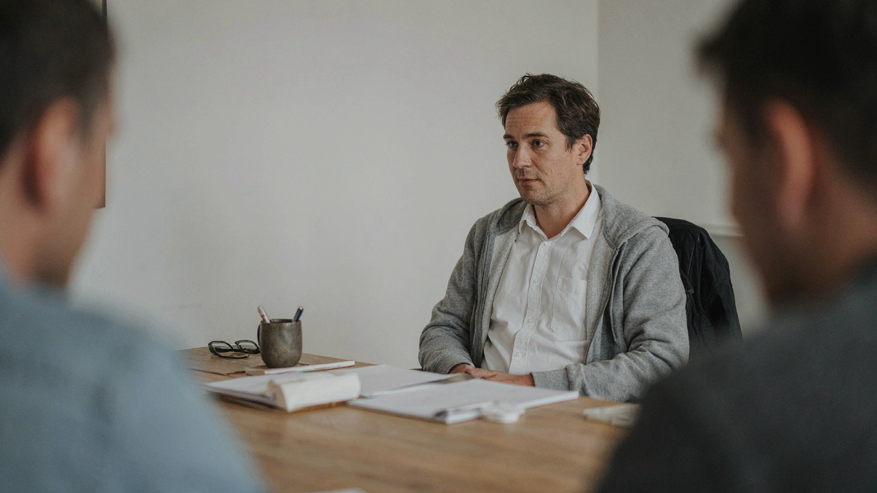 Entretien de recrutement entre un manager et une candidate dans les locaux d'une PME
